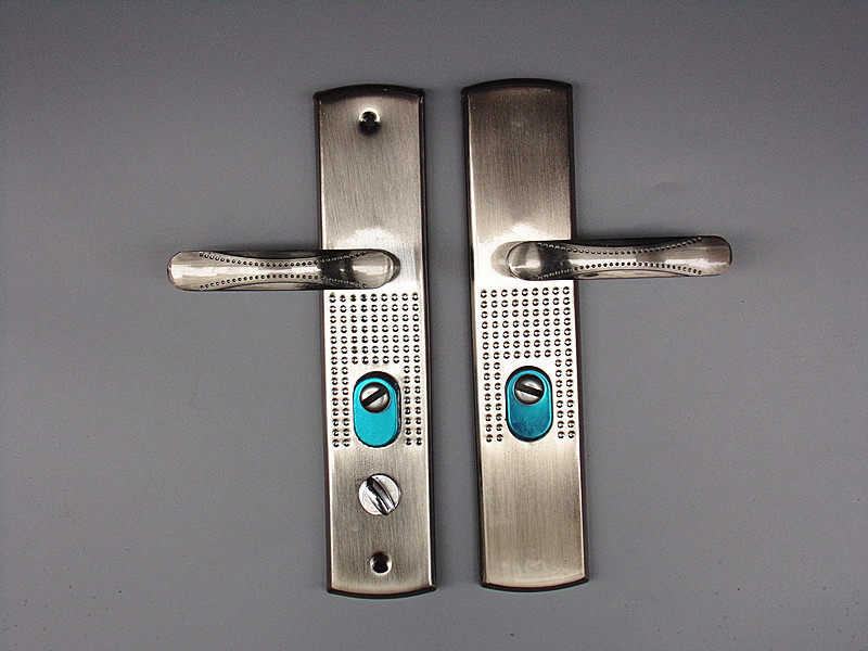 Anti-theft door handle lock with black gold plate hand lock aluminum alloy door lock handle a pair of panel standard hole distance