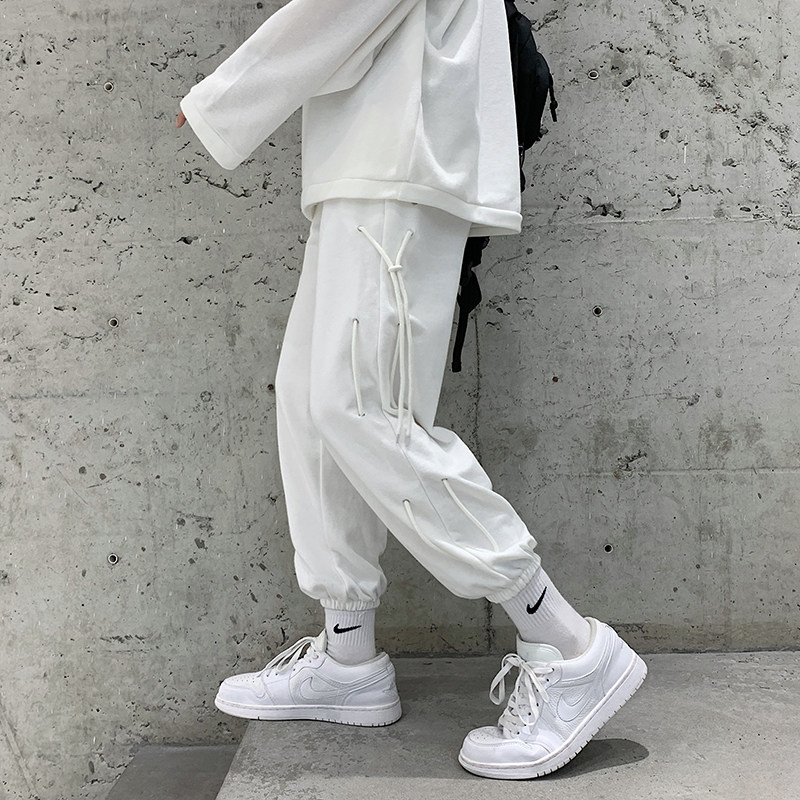 Working Dress Pants Men's Boomers Buns Feet 90% Pants Ruffles FRIES STREET PANTS HAN VERSION TREND STUDENTS 100 HITCHHIKING CASUAL PANTS