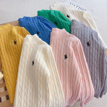Korean boys and girls 2025 new baby autumn and winter round neck pullover twist bottoming long-sleeved sweater knitted sweater Korean boys and girls 2025 new baby autumn and winter round neck pullover twist bottoming long-sleeved sweater knitted sweater