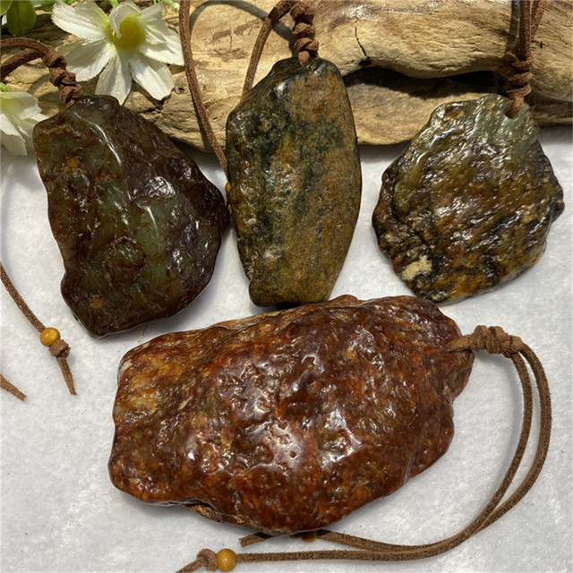 Ximuhe jade raw stone handle piece and field jade seed material