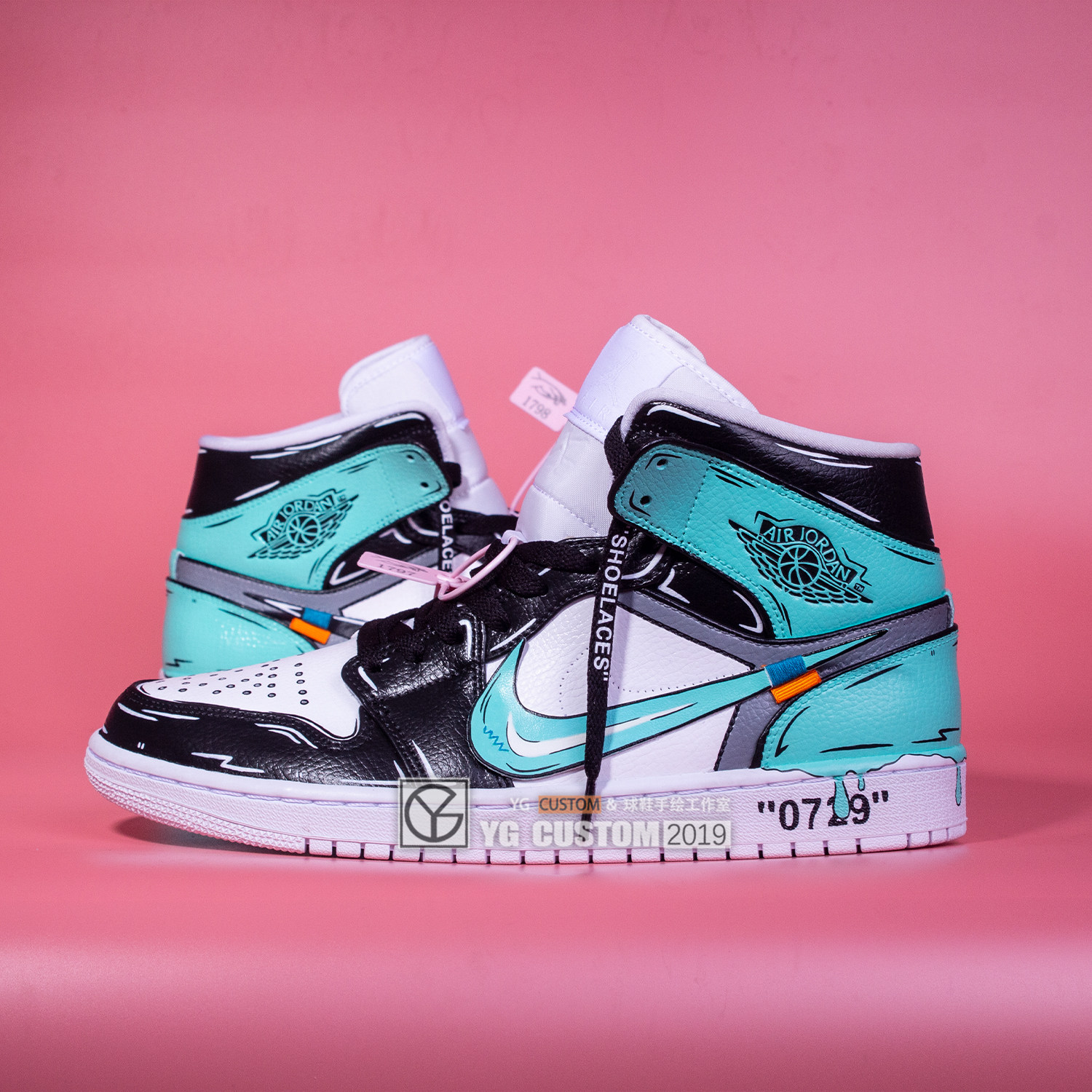 Sneakers Custom Sneakers Customised Sneakers Shoes DIY Change Color Hand-painted Shoes Secondary Meta-Ball Shoes Graffiti AF1 Coconut AJ1