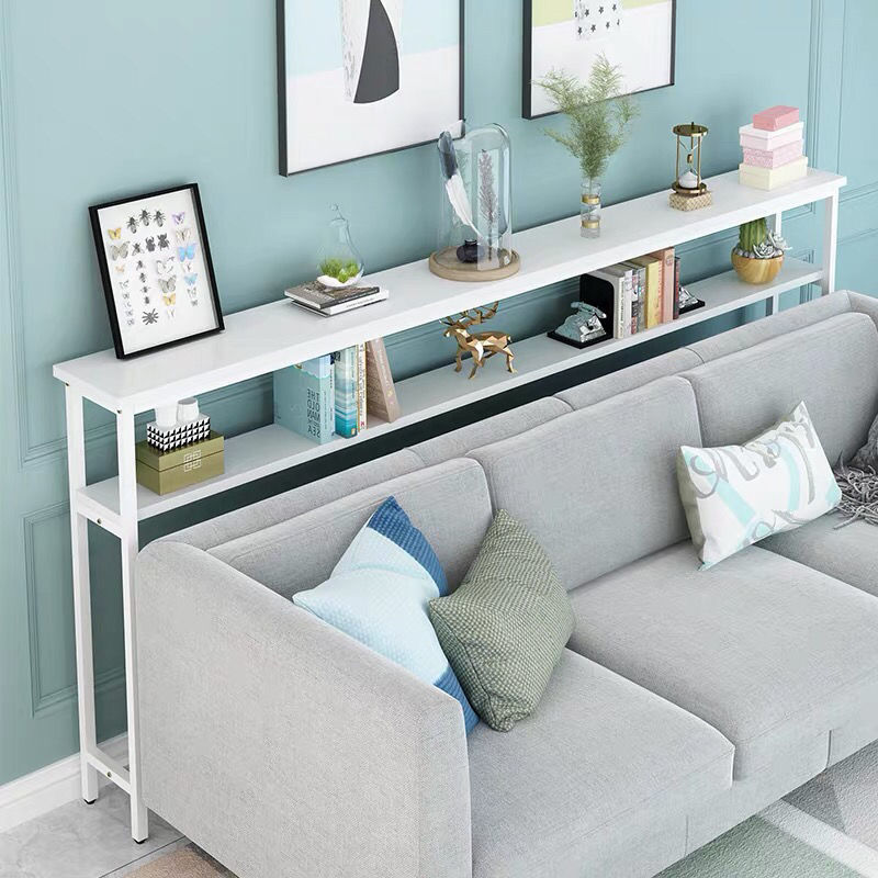 The long stretch of the rear shelf of the sofa living room by wall seam multi-floor bedhead to accommodate the minimal capacity package of the indoor living room