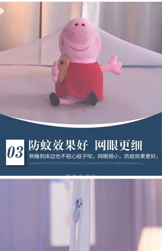Yurt lưới công chúa nhà gió kép 1,5 m 1,8 m giường ký túc xá sinh viên màn chống muỗi lắp đặt miễn phí có thể gập lại - Lưới chống muỗi màn ngủ tự bung