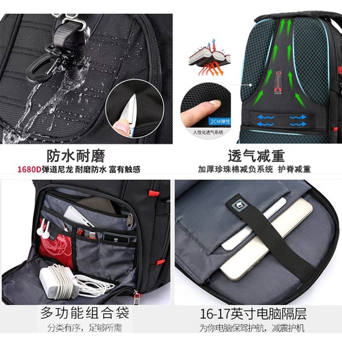 Вместительный и большой школьный рюкзак, ноутбук для путешествий, Швейцария, для средней школы, бизнес-версия