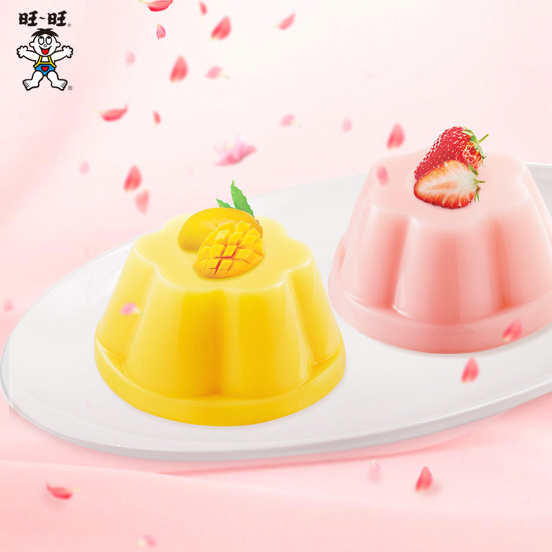 Wanwang Jelly Tender Cloth With Milk Jelly Cow Oil Fruit Lactic Acid Bacteria Mango Strawberry Youcheese Fruity Pudding Jelly