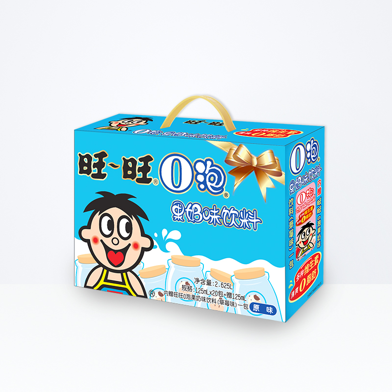 旺旺  旺仔O泡原味果奶味饮料125ml*20果奶饮料儿童礼盒整箱饮品-实得惠省钱快报