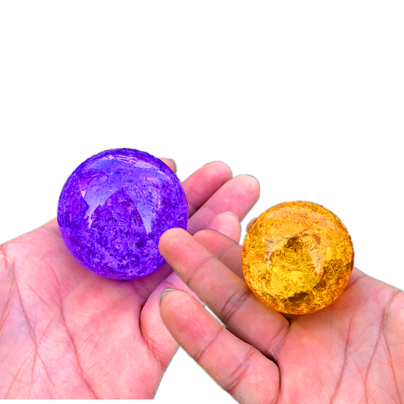 Fake mountain running water disc view water crystal ball accessories Colour bubble ice splitting ball glass Ball fountain Upper water stone turning beads-Taobao