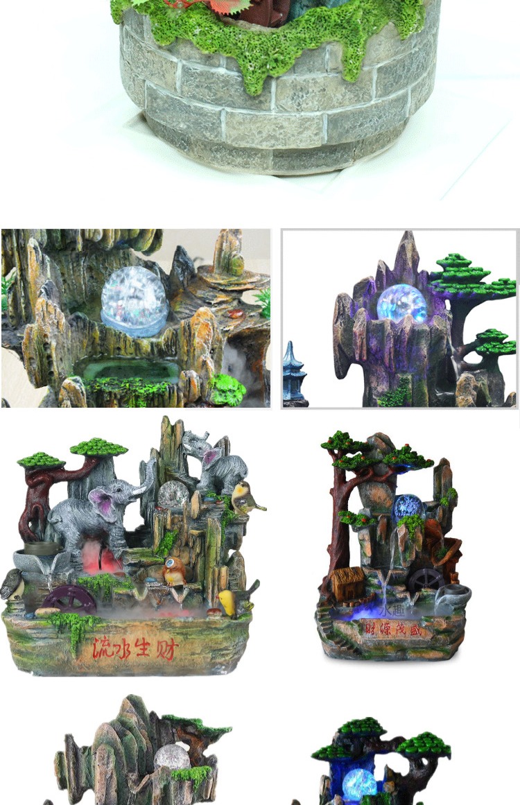 Feng Shui Sai Rockery Phụ kiện Bong bóng Ball Feng Shui Ice Cracking Ball Glass Ball Fountain Flowing Water Scene Lucky Lucky Transfer Trang trí decor phòng ngủ