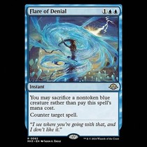 Magic: The Gathering Modern Horizons 3 MH3 Flare of Denial Chinese English Japanese and Indian Flat Gold