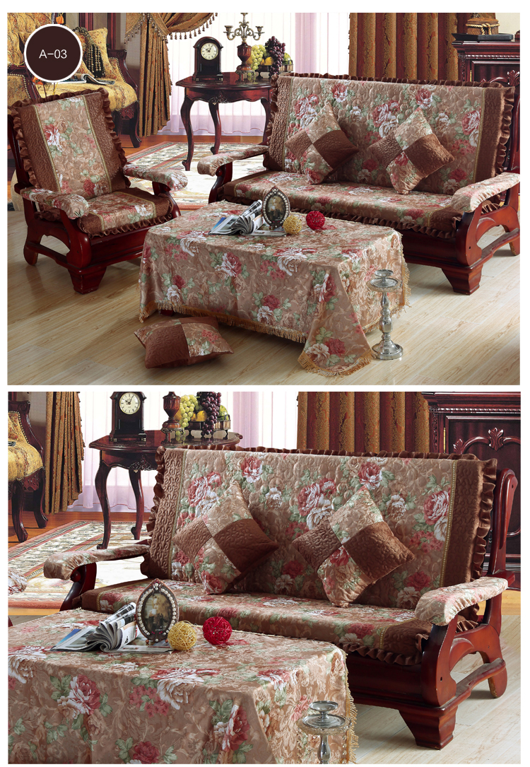 Bọt biển dày tùy chỉnh màu đỏ rắn sofa gỗ đệm sofa gỗ rắn đệm với tựa lưng ghế liên bang đệm mùa xuân và mùa thu ghế đệm mùa đông đệm ghế gỗ phòng khách