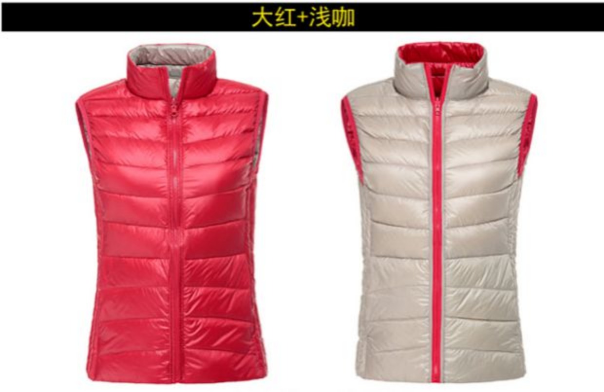 Trung và già trẻ mỏng mỏng xuống vest nữ phần ngắn mùa thu và mùa đông vịt trắng xuống vest mỏng kích thước lớn vest vest váy nữ