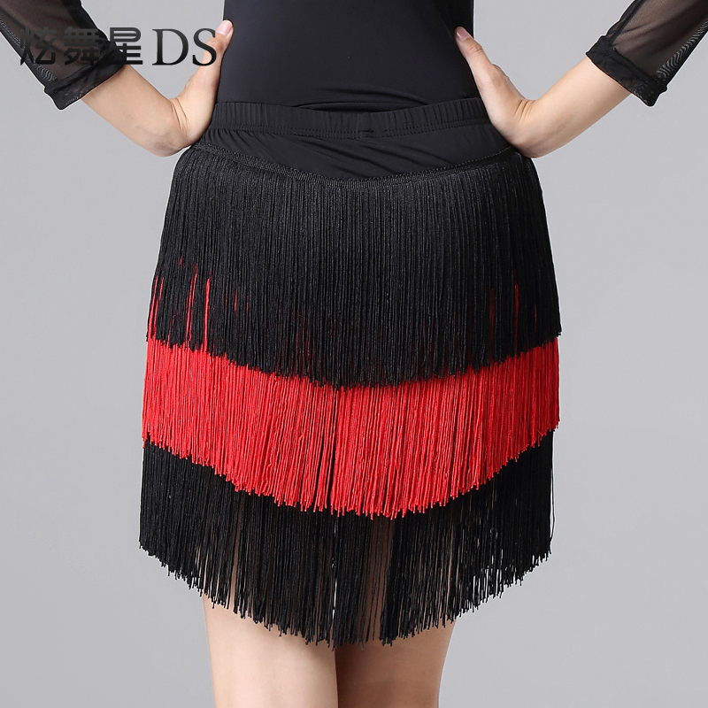 Women's latin dance skirt Latin Dance Dress spring and summer Latin dance skirt tassel Dance Training Dress