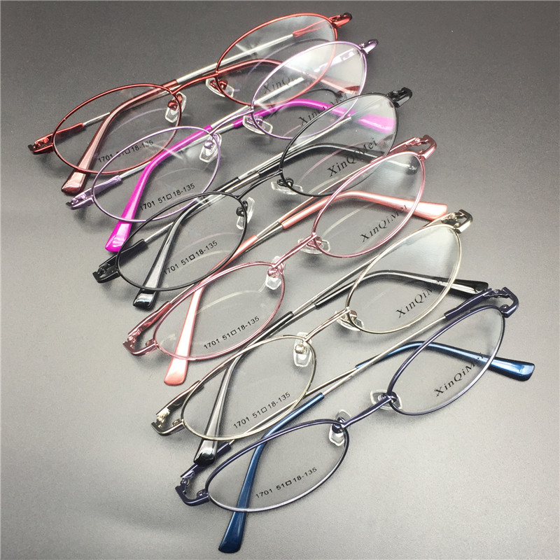Memory Titanium Alloy Oval Myopia glasses frame Spectacle Frame Female small frame full frame can be matched with nearsighted lenses small face