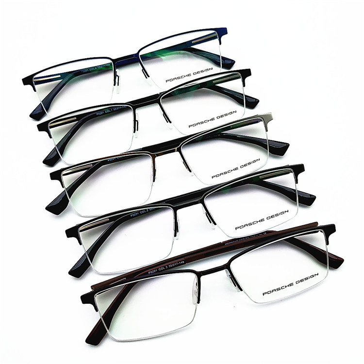 New nearsightedness Half-frame Spectacle Frame Space Silica Gel Ultra Light TR Mirror Retreat Fashion Solid Sensation Handsome Men's Glasses Frame