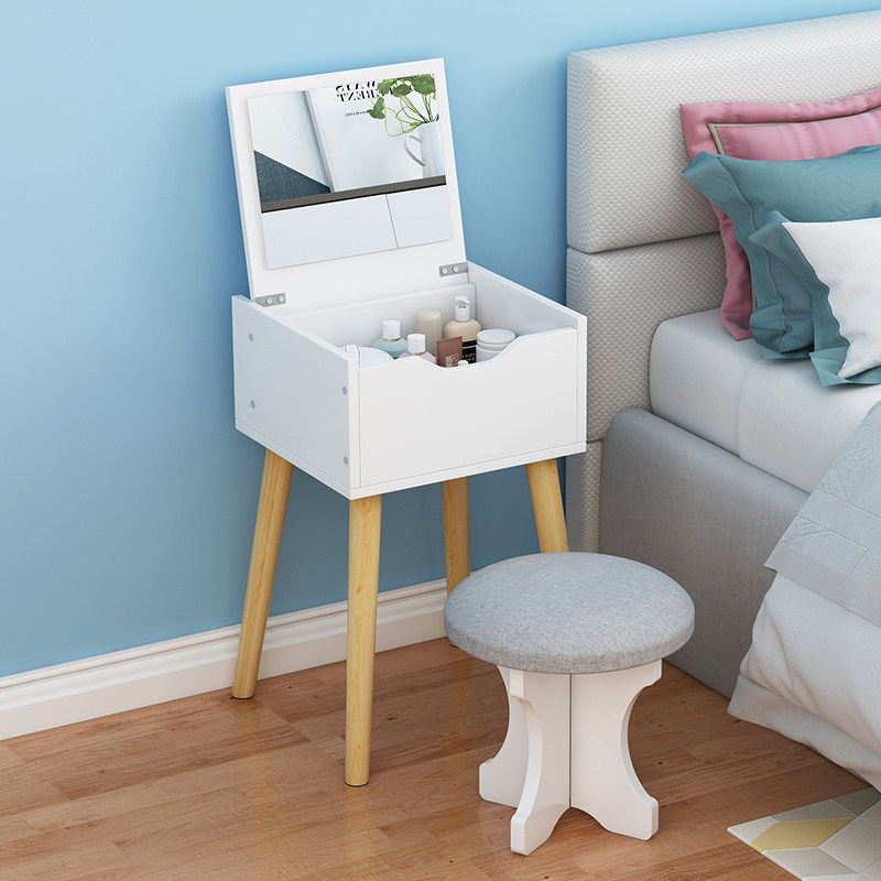 Dressing table mini 40 mirror can hide corner super simple and simple rental small 2021 new style drawer all in one