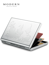 Germany MODERN METAL card case STAINLESS STEEL wallet card bag THIN NFC anti-theft brush BANK credit card SET RFID