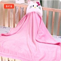 Clearance price Coral velvet blanket baby blanket hat Newborn baby Autumn and winter baby blanket Newborn baby delivery room towel