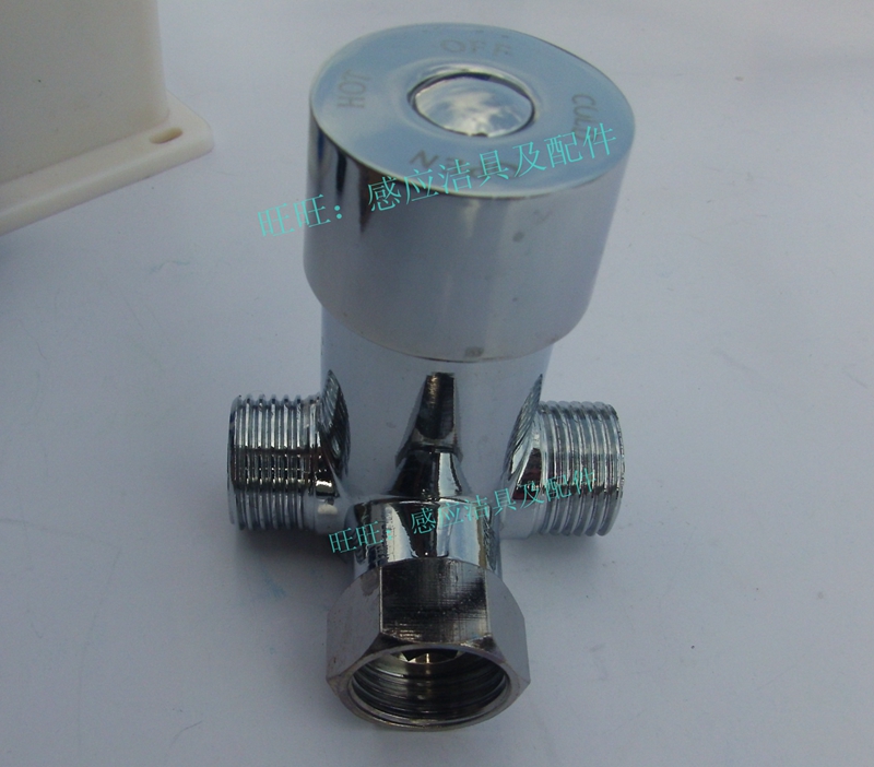 Induction tap water temperature regulating valve thermoregulation valve hot and cold water mixing valve single cold induction fitting full copper water mixing valve