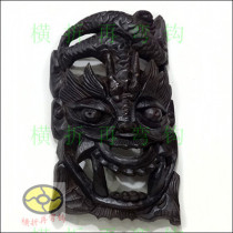 46cm high Nuo mask Dragon King Dragon main Dragon nose porch wall hanging craft ornaments wood carving painted woodcut mask