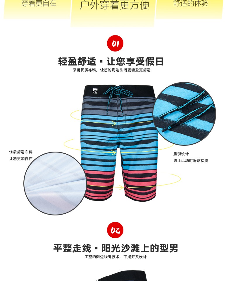 Dunkelvolk Dakwo Beach quần nam quần lửng lướt sóng nhanh khô bên bờ biển năm xu hướng quần short quần short 7 màu đi biển	