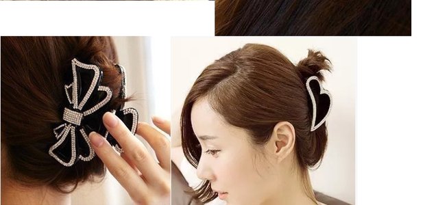 Phiên bản Hàn Quốc của acrylic kim cương kẹp tóc lớn vừa lấy thư mục kẹp tóc Hàn Quốc nhập khẩu trang sức nước khoan bit trang trí đuôi ngựa - Phụ kiện tóc kẹp càng cua