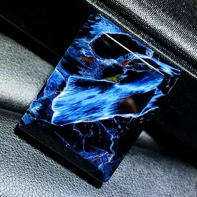 Natural Peter Stone Men and Women Pendant Blue Silicized Jade Plain Stone No Things Brand Water Drop Along Necklace Stormy Gems