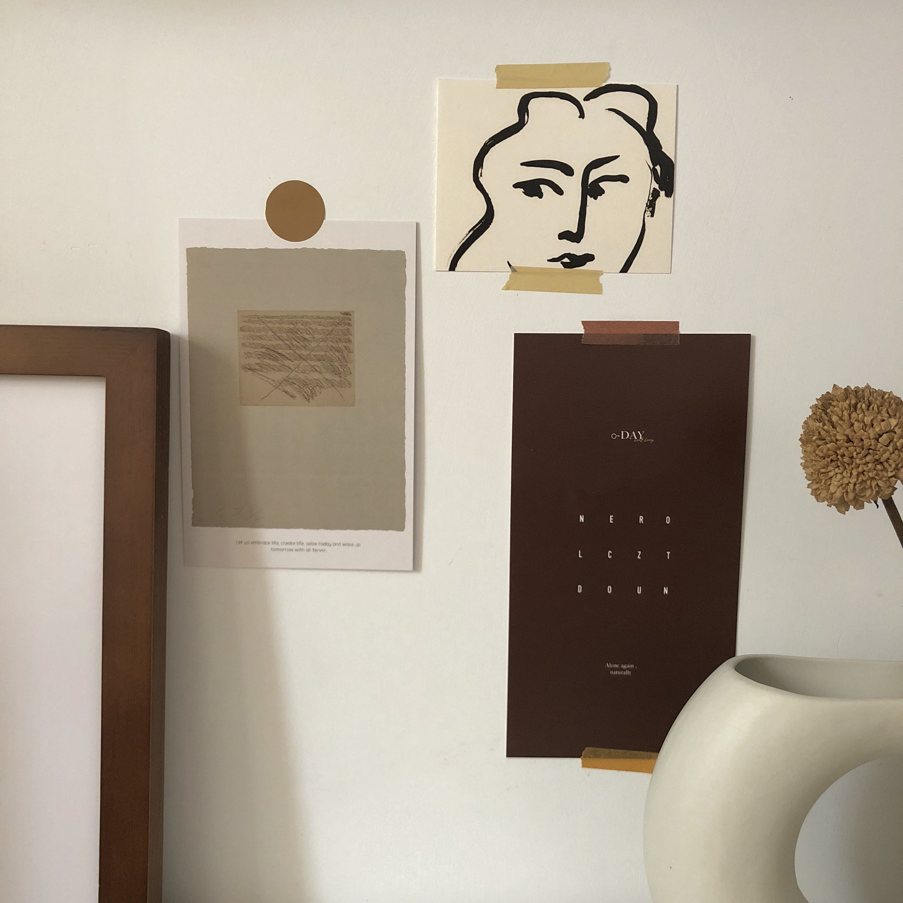 LuuJ Abstract Hand-Painted Art Vintage Ins Decorative Cards Homemade Slip into Small Posters