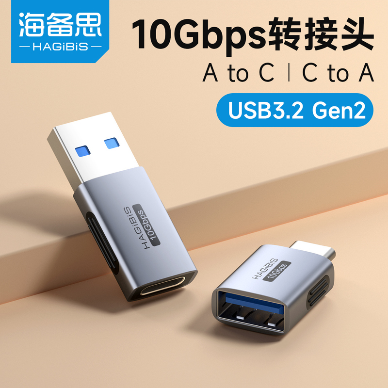 Haibisi USB to Type-C Adapter Otg Interface Converter for Mobile Phone USB Flash Drive, Compatible with Computer iPhone 15 /16/17Promax Tablet iPad Car Charging Data Cable