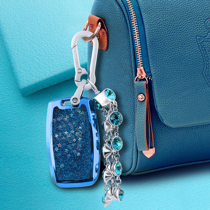 Automotive Keychain Woman Fossbins BMW Audi Land Rover Crystal Key Chain Crystal Crystal Chain Creative Handling
