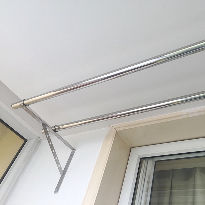 Usd 23 35 Balcony Side Mounted Clothes Rack Extended Balcony Side Mounted Clothes Rack Extended Stainless Steel Bracket Fixed Bay Window Single Pole Double Tripod