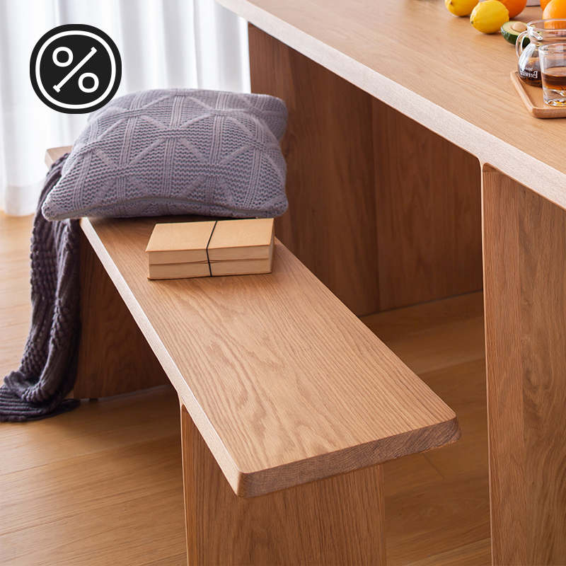 100 wood large board bench full solid wood Nordic home living room dining room stool widening of the minimalist dining table strip stool