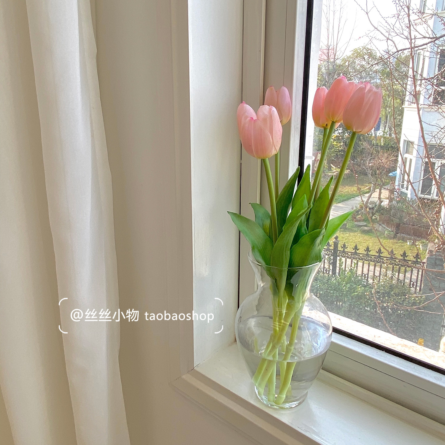 INS style simple Korean decoration simulation flower bedroom with tulip silica gel touch model room decoration flowers