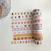 Silk small items Ins wind cute pattern and paper adhesive tape floral pattern adhesive tape sticker hand ledger girl card sticker