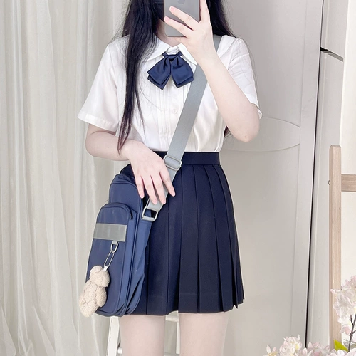 Оригинальная рубашка, универсальный орган, японская студенческая юбка в складку, с вышивкой