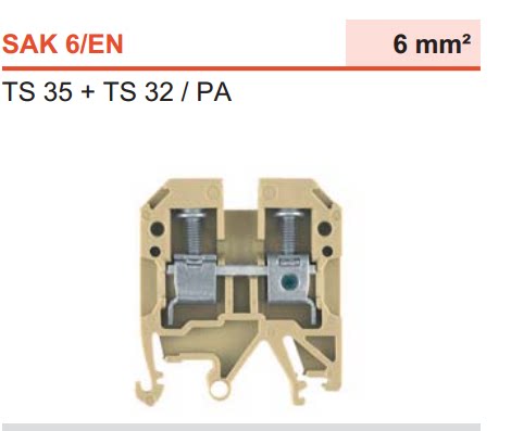SAK 6EN SAK 6 EN BL weidmiller terminal block screw terminal 021286000