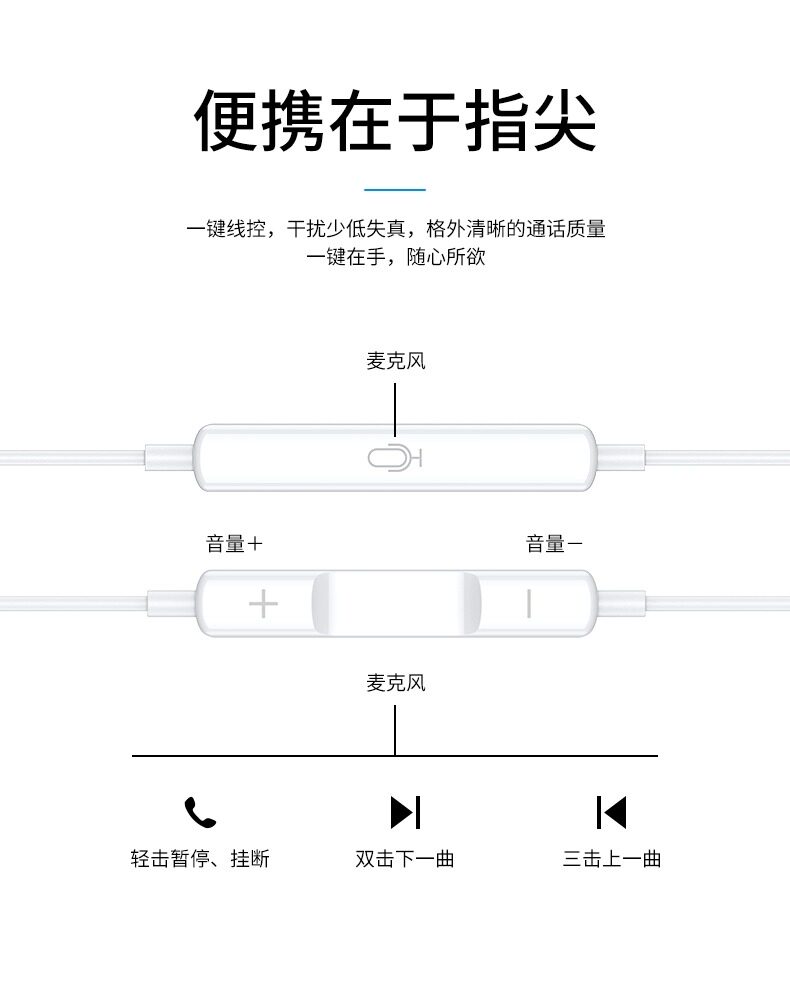 Обычная проводная гарнитура 适用xiaomi小米civi2手机专用有线耳机入耳式type-c接口久戴不痛