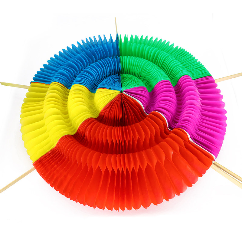 61 Children's Day group Dance props Handheld by hand Blossom Ball Discoloration Fan Games Choir Dance