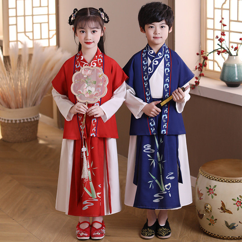 61 Program Classical Dance Performances for Men and Women Children China Wind Ancient Costume Performance Hanfu Summer Fairy acting out of costume