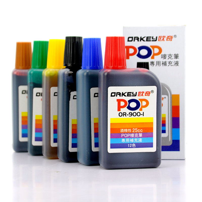 Wholesale Okie 12 Color Pop mark pen Water Oily Debit Pen Supplement Ink fill ink replenish liquid-Taobao