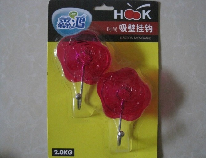 Creative Big Rose Sticky Hook Suction Wall Hook Powerful Load Bearing Hook Sticky Hook No marks Sticky Hook Small Merchandise Wholesale Powder