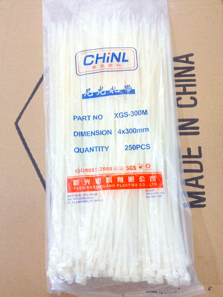 Xinguang nylon cable tie 4x300mm self-locking nylon cable tie plastic buckle cable harness cable management belt