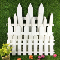 Plastic fence fence courtyard white ground floor fence decoration garden flower beds kindergarten Christmas fence small fence