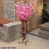 Simulation peach flower peach petals rose silk flower plum blossom cherry tree wedding shooting props headdress fake flower