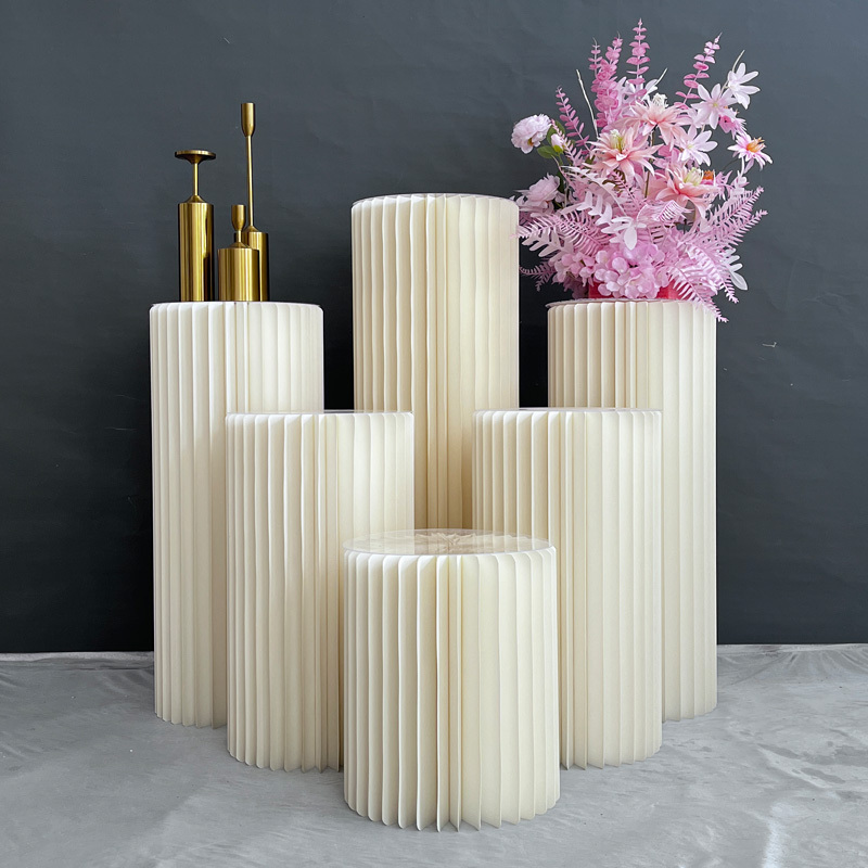 Paper Cylindrical Display Stand, Product Island Display Platform, Flow-Through Display Stand, Model Display Stand Base, Cosmetics Window Display Stand