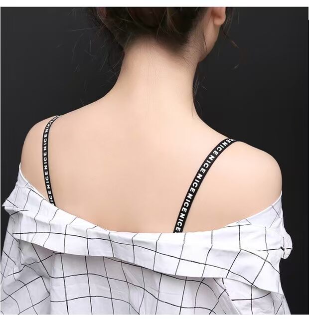 Điều chỉnh dây đeo vai đan đẹp lưng dây đeo áo ngực Pháp chống trượt căng đồ lót gợi cảm đen trắng MQBF07 dây áo trong suốt sợi bún