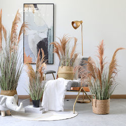 Large Artificial Plant Potted Plant Artificial Flower Reed Grass Indoor Plant Potted Plant Office Green Plant Ornament Decoration