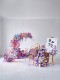 Monet Garden Butterfly Simulation Flower Wedding Scene Layout Silk Flower Arch Purple Paper Art Flower Engagement Decoration Ornaments