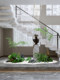 Kusansui Landscaping Artificial Green Plants under the Stairs Large Fake Plants Indoor Decoration Window Display Bionic Landscape Ornaments