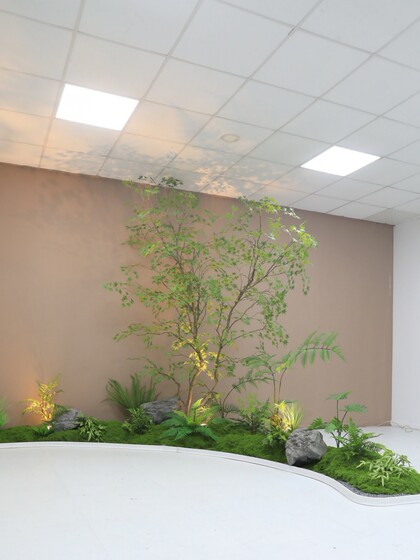 Simulated Plant Landscaping Entrance Balcony Landscape Layout Indoor Building New Chinoiserie Decoration Bionic Green Plant Landscaping Combination