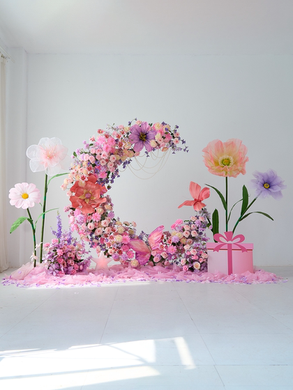 Artificial Flower Birthday Scene Floral Arrangement Decoration Landscape Aesthetic Ambiance Indoor Scene Landscaping Large Ornaments